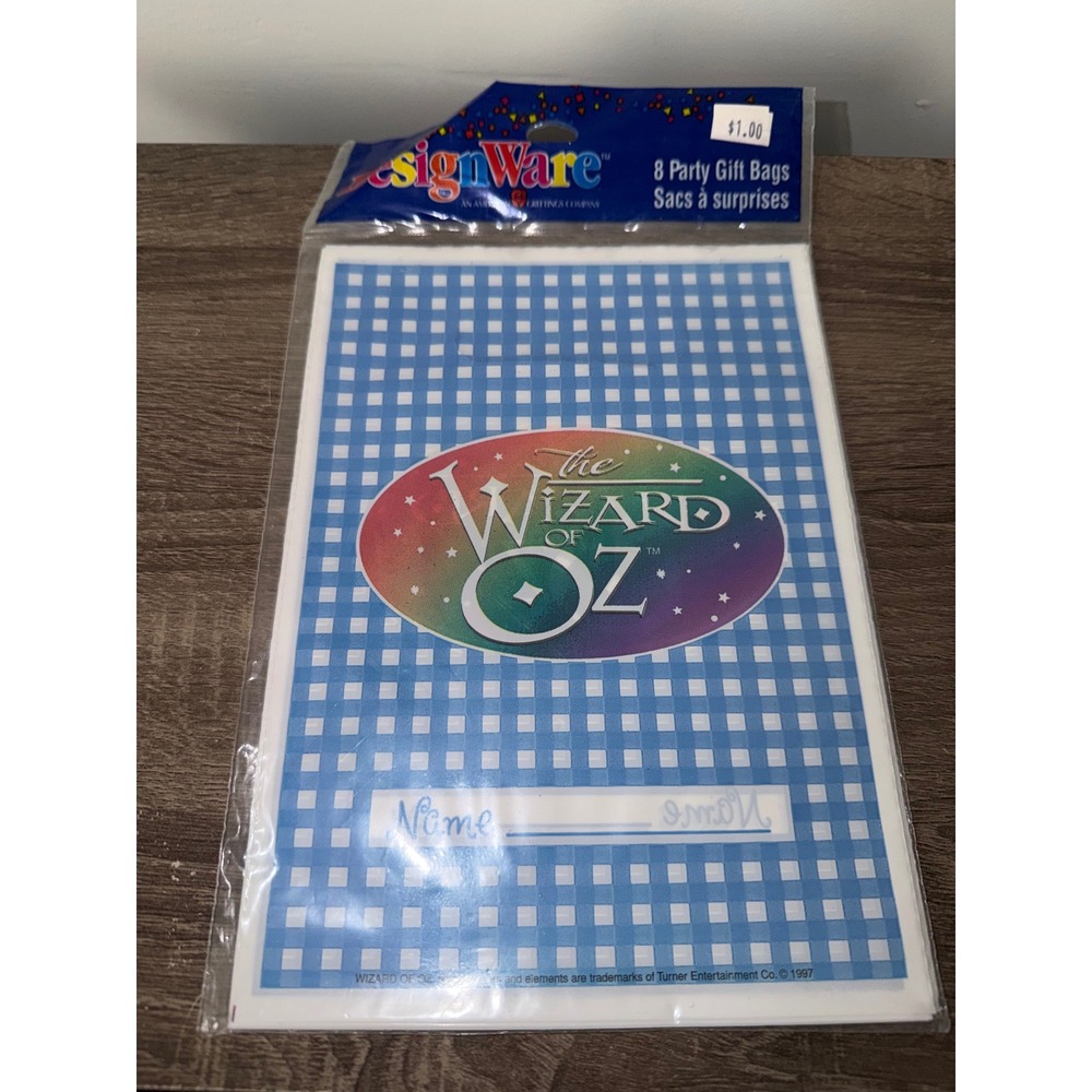 Vintage 1997 Wizard of Oz Party Gift Bags DesignWare American Greetings 8 Count